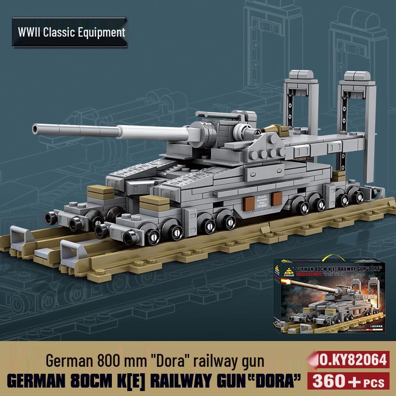 Kai Zhi Train Cannon Military Tank Building Blocks Toy for Kids Color Box: 48*32*7 cm