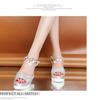 Platform Sandals Summer Fashoin Wedge Bead Buckle Strap Peep Toe high heel Thick Bottom Casual Shoes Non-slip Sandalias De Mujer