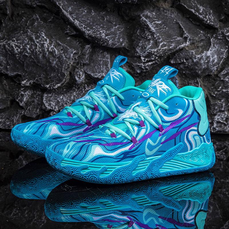 New Men‘s Colorful Breathable Comfortable Sneakers Basketball Shoes Training Outdoor Sports Basketball Sneakers Wear-resistant