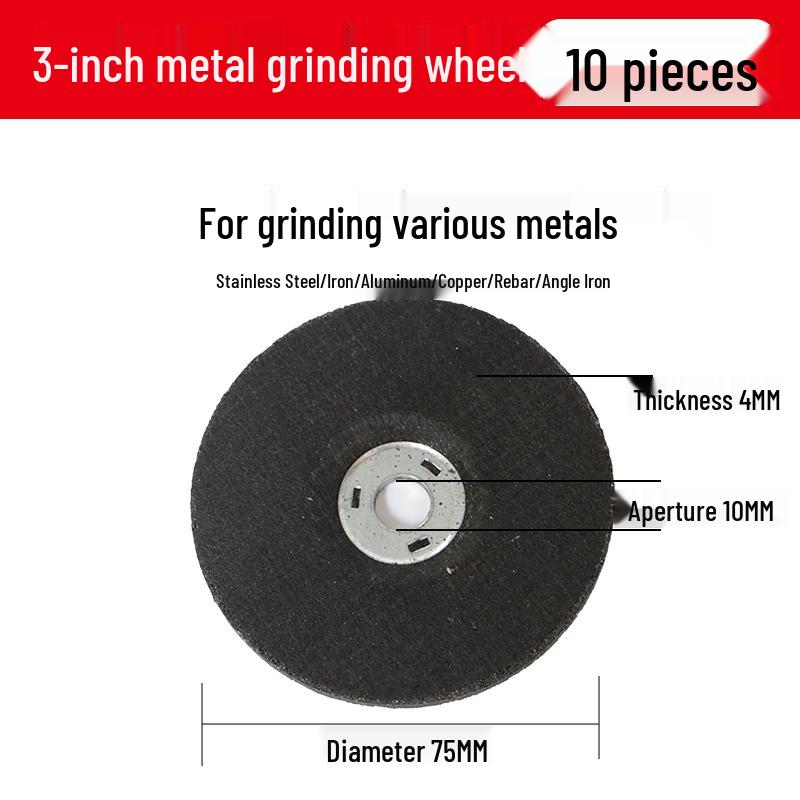 Mini 3" Lithium Battery Angle Grinder with 75mm Cutting Disc for Wood, Stone, and Metal.