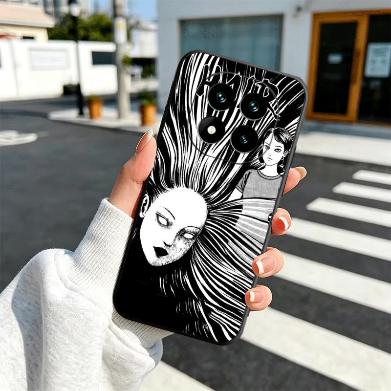 

Japanese Horror Anime Soft Phone Case for Xiaomi Redmi Note 12 13 14 15 Pro Plus 11 12S 11S 11T 10 4G Black Cover Back Shell Redmi Note12ProPlus