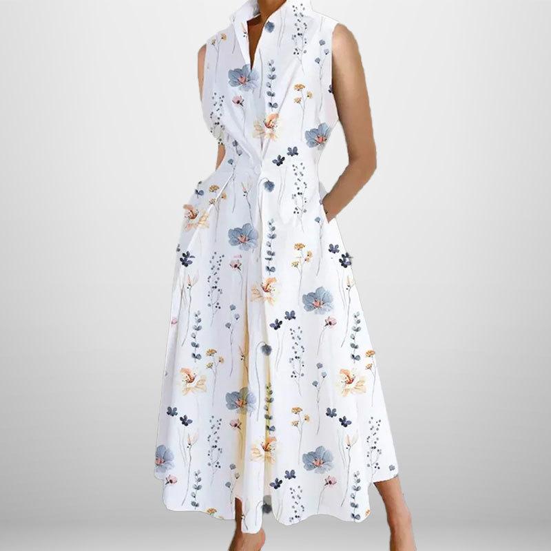 Women's Sleeveless Plus Size Casual Women's Clothing, Fashionable Loose And Large Swing Dress