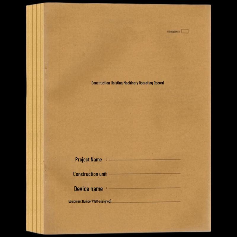 Construction Hoisting Machinery Operation Record Book