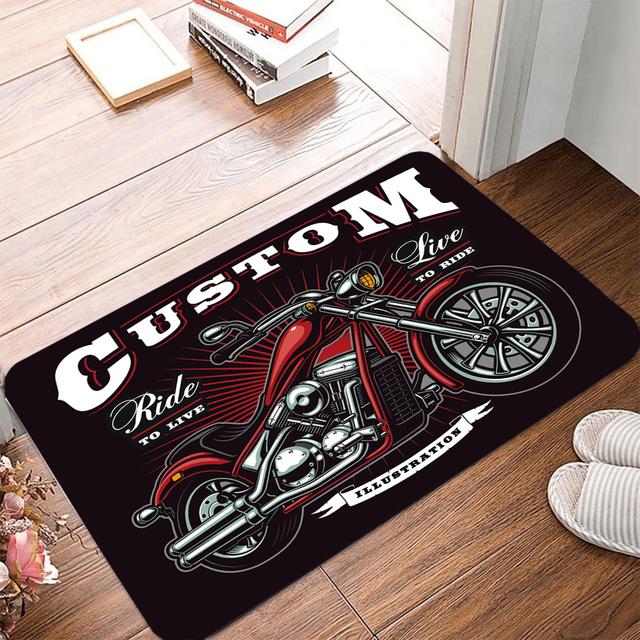 Fashion Cool Barbershop Carpet Living Room Home Decoration Sofa Table Large Area Carpet Lounge Entrance Door Mat Non -Slip Mat