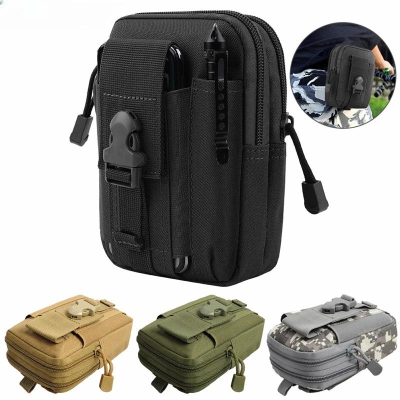 Men'S Belt Bag Outdoor Waist Bag Bag Waterproof Camo Sports Hunting Accessories Storage Bag Molle Nylon Cell Phone