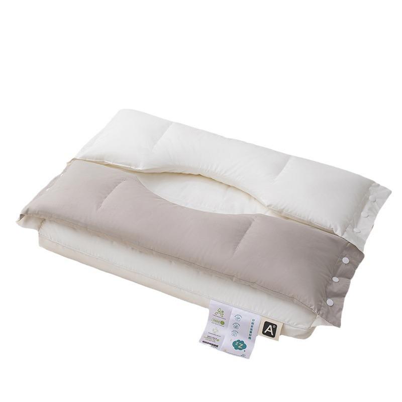 Bavlněný obousměrný ochranný polštář na krk, trakční polštář, jádro polštáře, ochrana krčních obratlů pro lepší spaní doma pro dospělé studenty