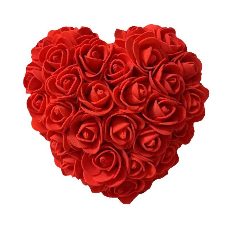

15cm Artificial Rose Gift Box Silk Flower Arrangement For Wedding Decor Valentines Day Mothers Day Present And Home Decoration