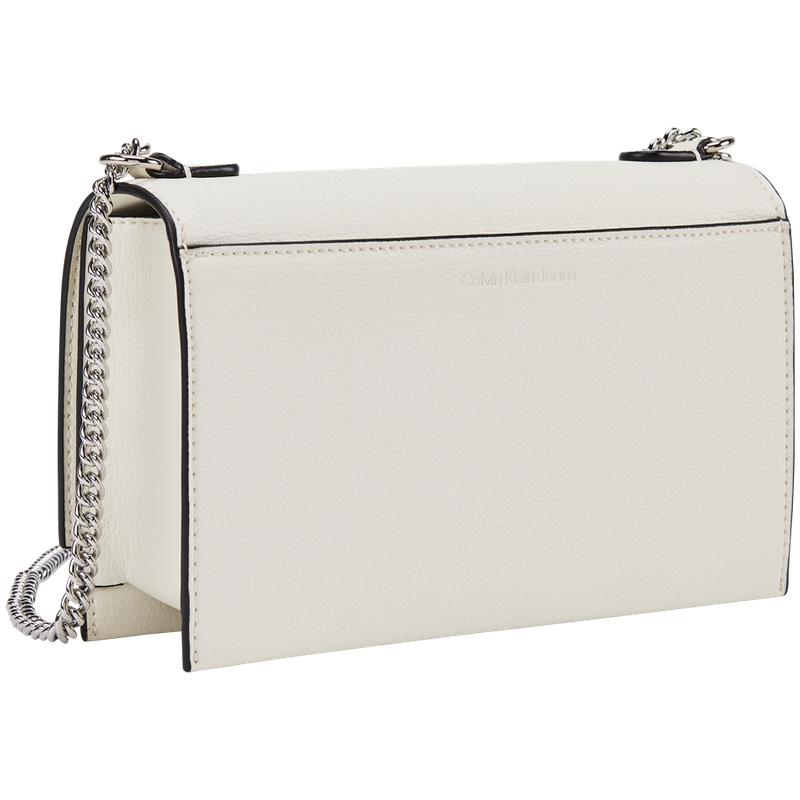 New CALVIN KLEIN Blended Material Shoulder Bag Women's Ice Column White DH2806-GRP