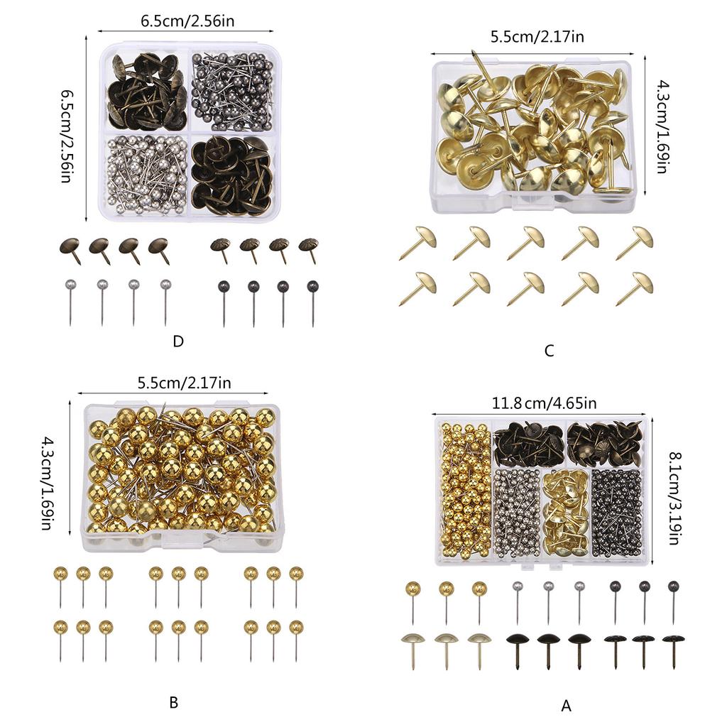 Map Push Pins Decorative Map Tacks Round Head Tacks Multifunctional Push Pins Poster Pins for Notice Board World?Map