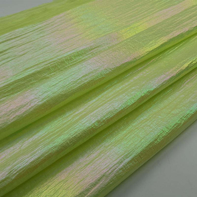 100*150cm Naylon Sedefli Kumaş Su Geçirmez Tüy Geçirmez Lazer Senfoni Renkli Gradyan Kumaş Dikiş İçin Şişme Mont Giysiler