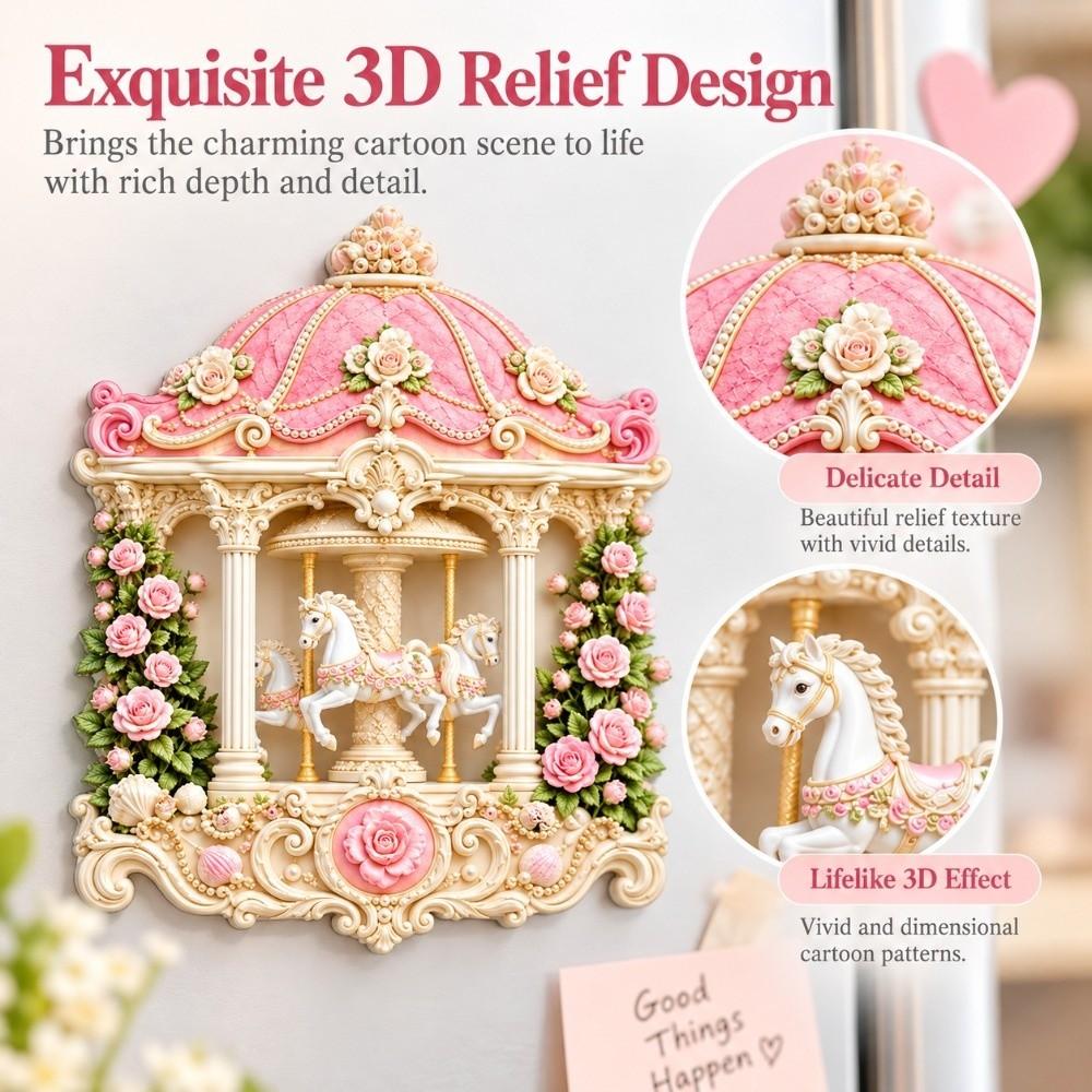 3D Relief Fridge Magnet Cartoon Pattern Decorative Fridge Magnet Refrigerator Magnet  Home Decor