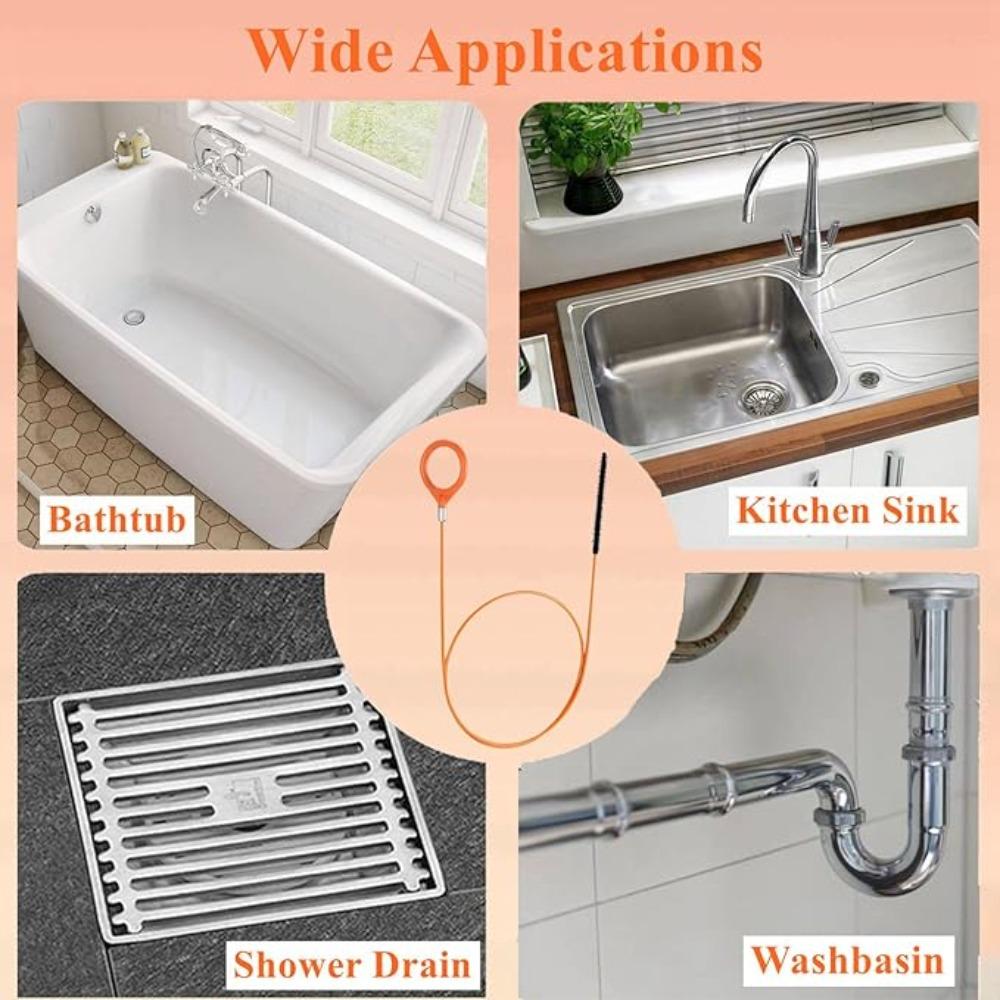Drain Cleaning Tools Hair Debris Remover for Sink Bathroom Kitchen Bathtub Shower Hand Tools Pipe Dredging Sewer Cleaning Hook