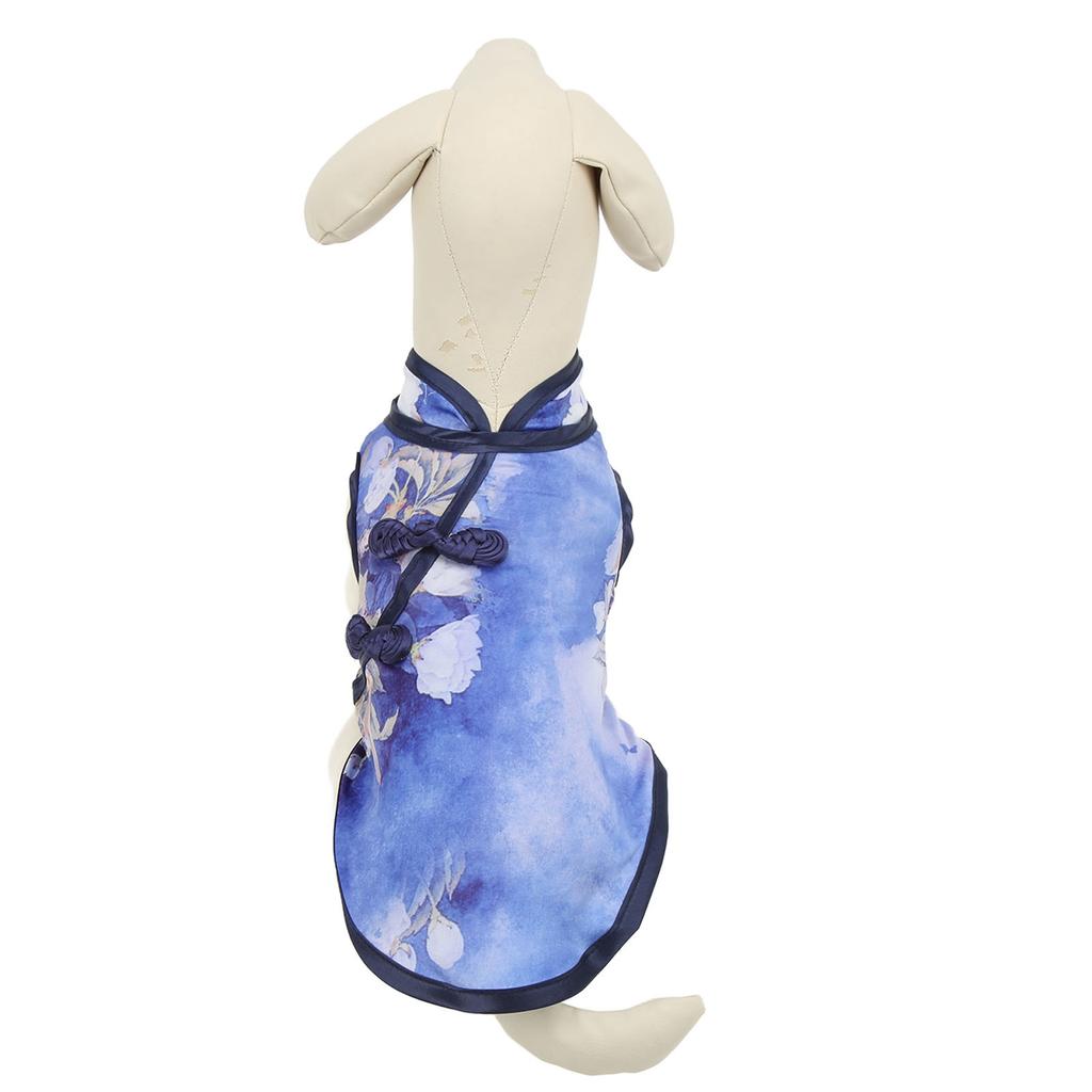 Pet Cheongsam Cotton Soft Skin Friendly Chinese Style Small Pet Skirt for Rabbits Dogs