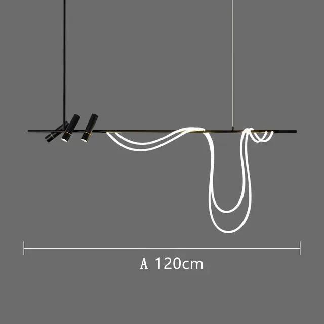 

Nordic Hose LED Chandelier For Kitchen Dining Living Room Center Table Pendant Lights Minimalist Home Decor Suspension Fixture Neutral light 4000K