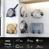 MENGTING Wall-Mounted U-shaped Pot Lid and Cutting Board Rack