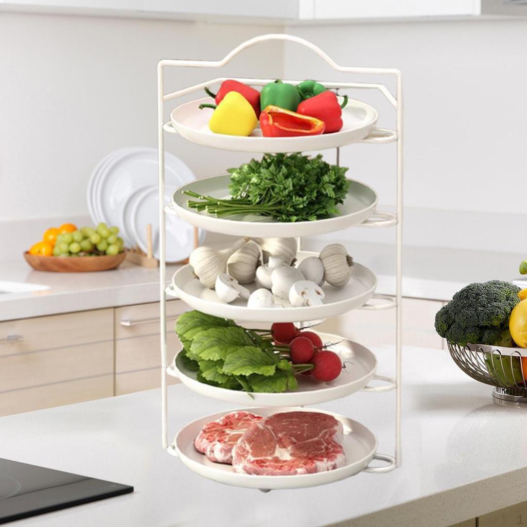 Expandable Countertop Shelves Dish Storage Rack Modern Versatile Iron Heavy Duty Preparation