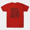 Men Black Print T-shirt Mountain Bike &Quot;Hardtail Hooligans&Quot; No-Cut Transfer Paper Print Cotton Tshirt