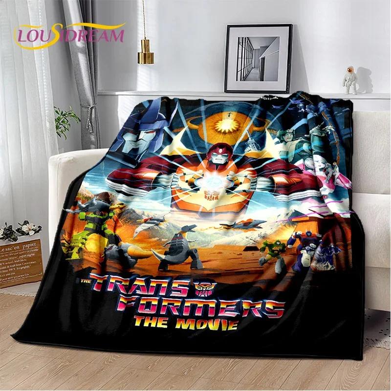 Cartoon T-Transformers Autobots Soft Flannel Blanket for Beds Bedroom Sofa Picnic,Throw Blanket for Cover Outdoor Leisure Gift
