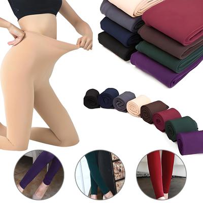 Medias para Mujer Elásticas Ajustadas Diseño Adelgazante Levanta Glúteos Cintura Alta Leggings Gruesos Casuales Pantalones de Yoga