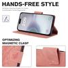 For iPhone 17 Pro Case Flower Butterfly Leather Wallet Phone Cover with Hand Strap