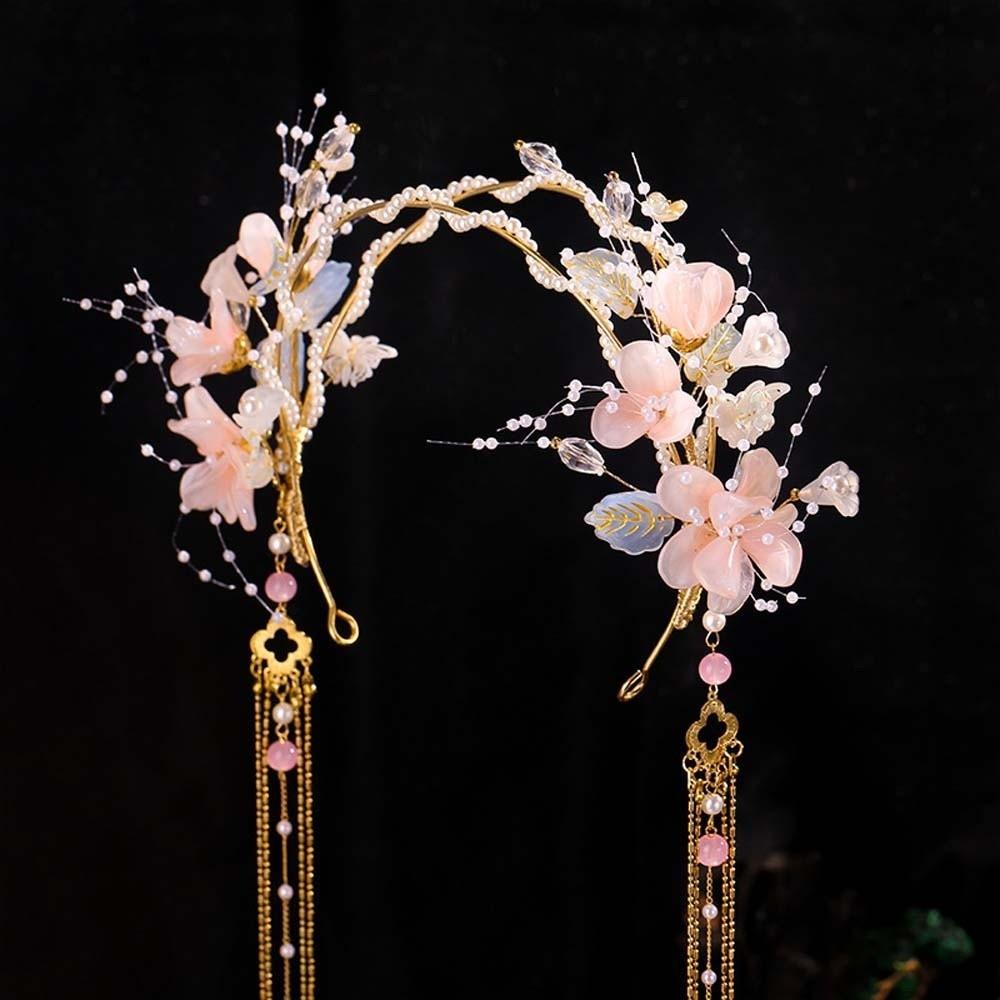 Crystal Chinese Ancient Hairband Flower Swaying Fairy Headwear  Hairstyle Tool