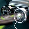 Car USB Fan Air Outlet Lighting LED Flash CoolingFan Portable Cooler Three-speed