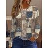 Full-body Printed Breathable Round-neck Long-sleeved T-shirt - Casual Sportswear - New Winter/autumn Style Women's Long-sleeved Top