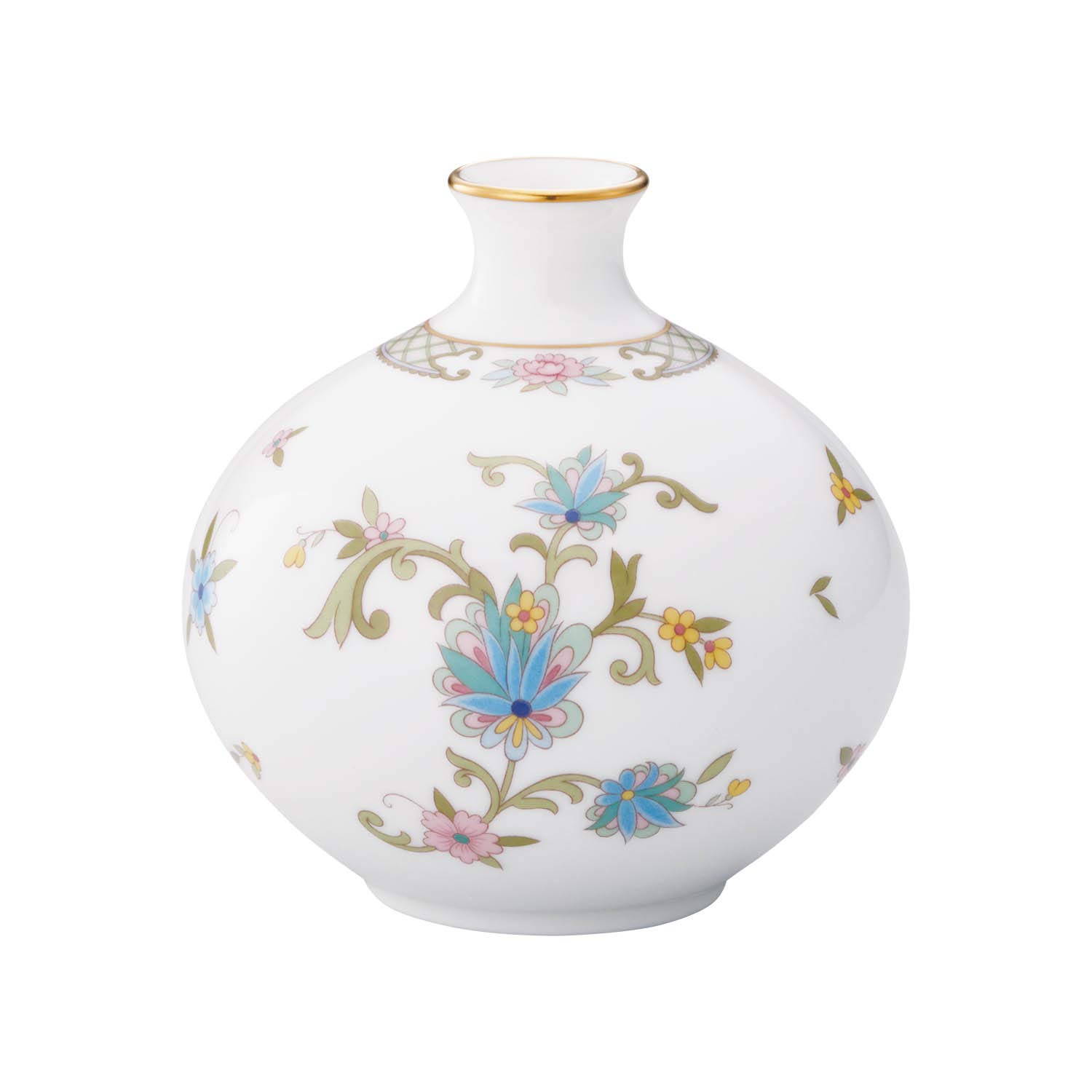 

Noritake Yoshino Flower Vase, Approximately 9cm Tall and 9cm Diameter, White Bone China, 1 Piece, T53844/9983