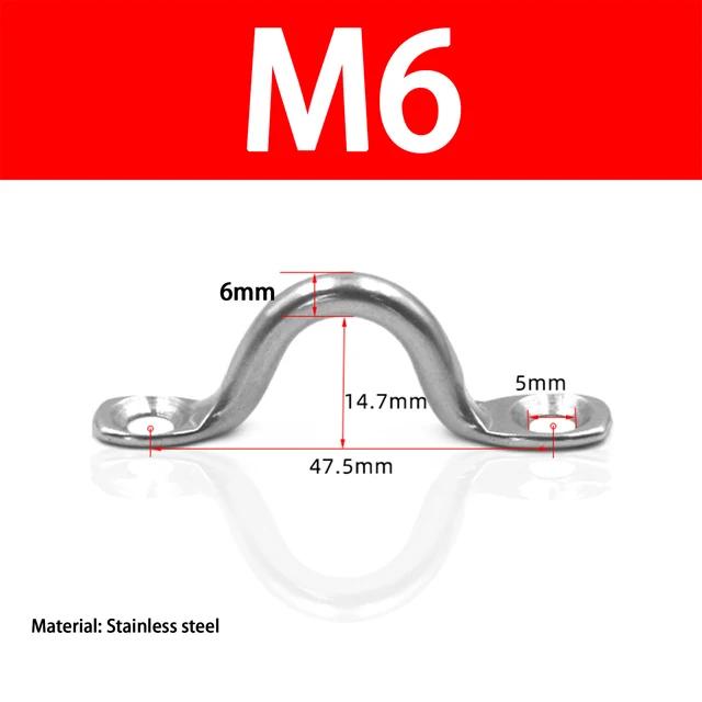 2-10 Stück M4-M8 Griff Edelstahl Drahtöse Öse Riemen Boot Marine Befestigung Fender Haken Markise Motoren Zubehör für Boot Yacht