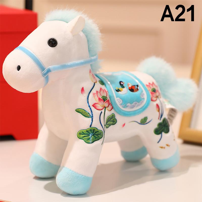 Horse Key Chain Mini Horse Pendant Keychain Plush Toy Horse Gift Set For Good Luck Home Decor Cute Chinese Zodiac Ornament