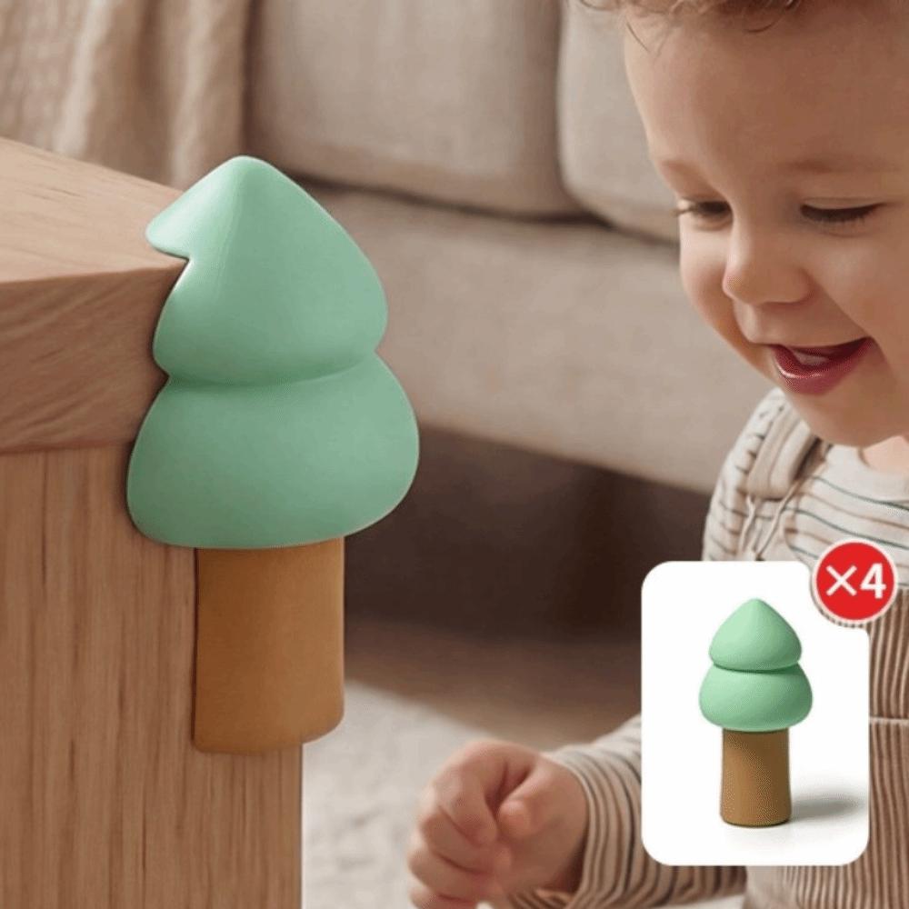 4pcs Set Toddler Proofing Kids Bumps Guards Cartoon Tree Shape Furniture Protectors Home Use A