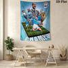 Forever MCFC BlueWall Hanging Printed Fabric Blanket Decorative Tapestries for Bedroom Living Room Home Decor