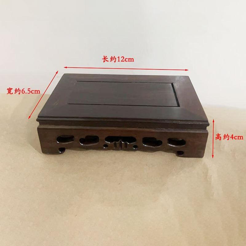 Retro Engraving Wooden Tea Tray Teapot Bases Bonsai Buddha Stand Fish Tank Pedestal Wooden Flowerpot Base Furniture Home Decor