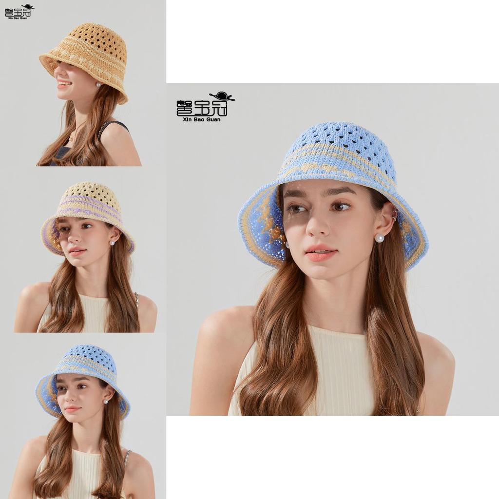 Summer Womens Cotton Mesh Bucket Hat With Wide Brim For Sun Protection And Casual Style