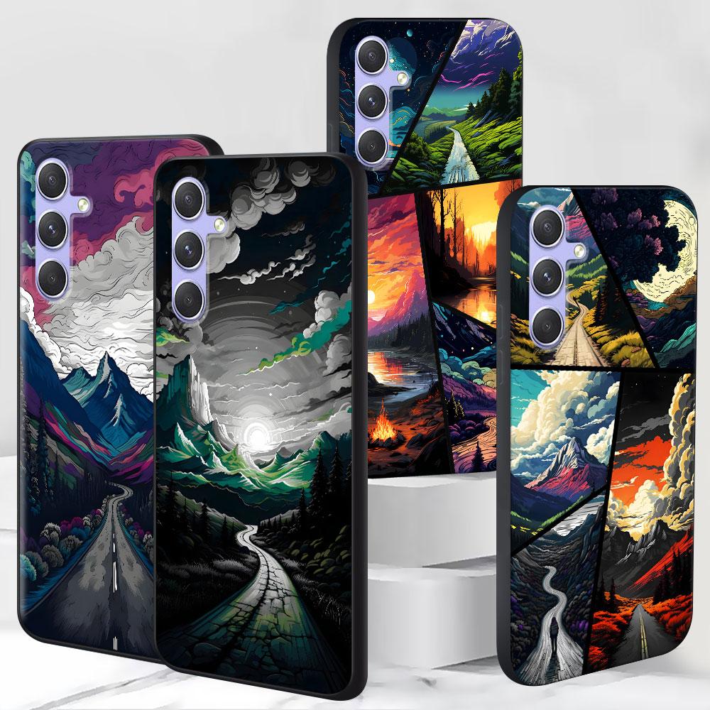Landscape Mountain Case for Samsung Galaxy A51 A53 A54 A31 A52 A12 A13 A21s A22 A32 A11 A22 A33 A41 A52s A73 A14 TPU Phone Cover