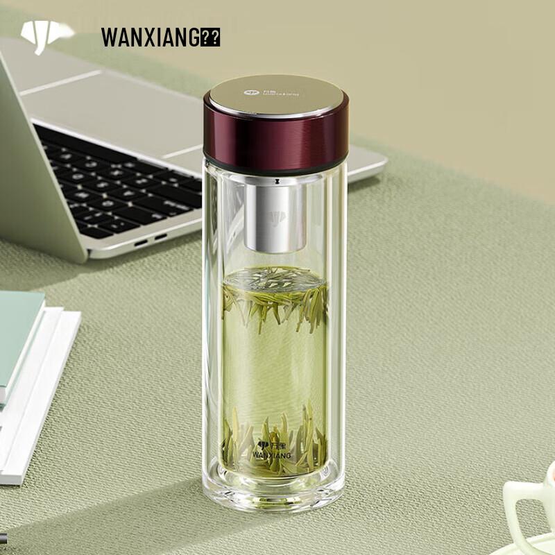 WANXIANG Double-Walled Glass Tumbler