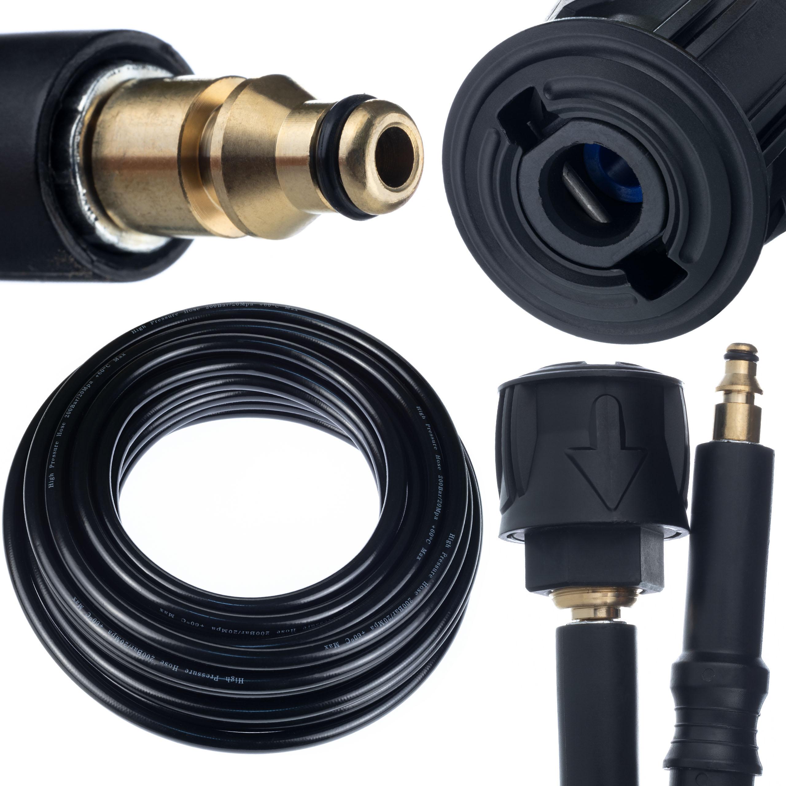 Rosfix Przedłużka Węża Wysokociśnieniowego 15m QC – System Click Connect | Max Ciśnienie 200 Bar | Oplot Nylonowy i PVC Odporne na Ścieranie