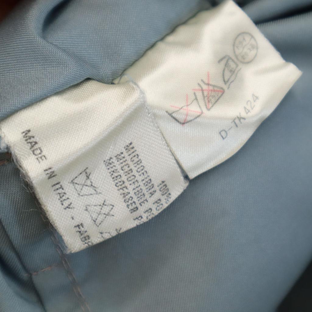 Lanvin 90s Made In Italy Old Stainless Collar Coat 46 Blue Gray Men's Used