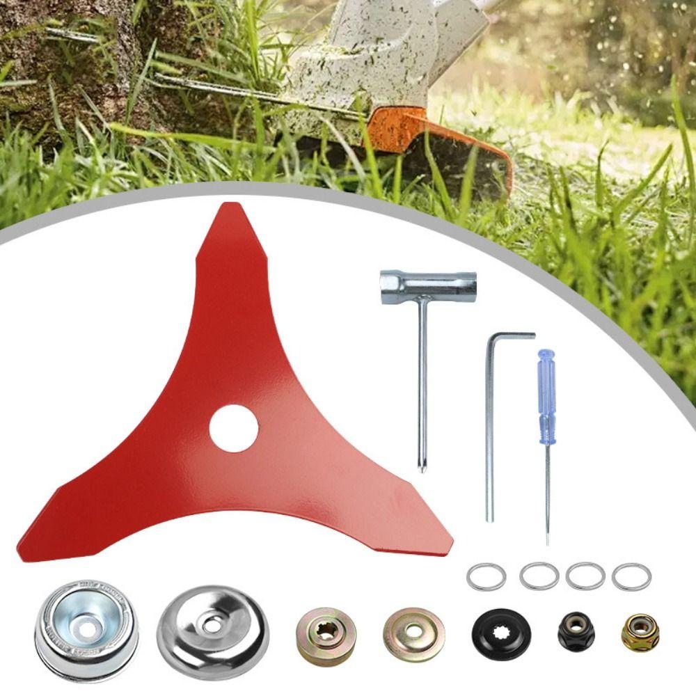 3 Tooth Design Brush Cutter Cutting Plate Grass Cutter Lawn Mower Cutter  Grass Trimming