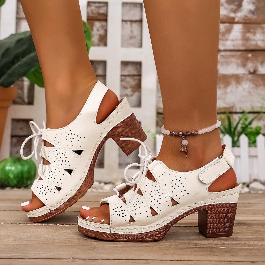 Women's Wide Width Roman Sandals, Single Strap Buckle Wedge Heels, European High Heel Slides for Women