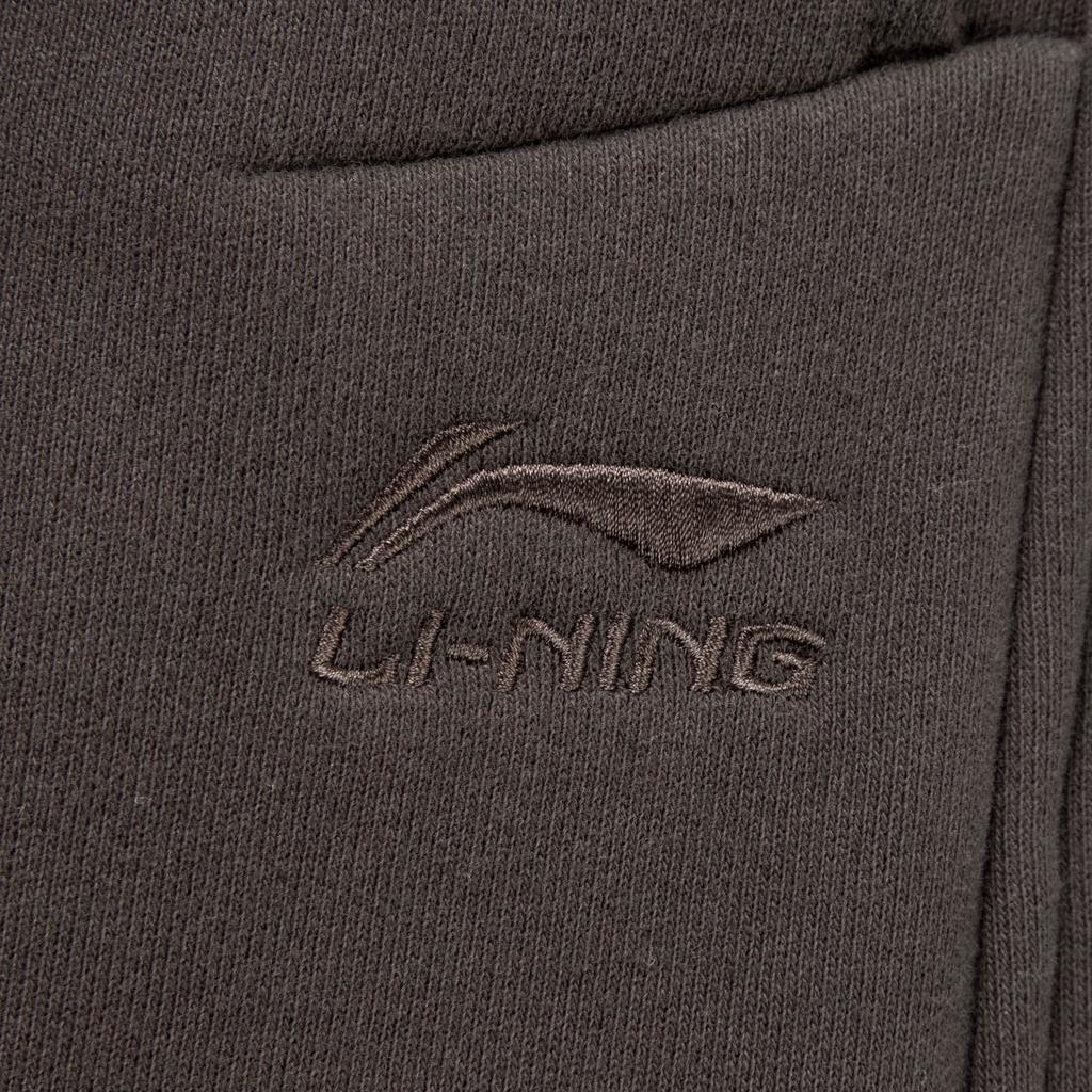 Li Ning Sports Lifestyle Series Straight Leg Simple Versatile Casual Fleece Lined Warm Knit Sports Pants Women Bottoms Black Chocolate-Brown AKLV956-6