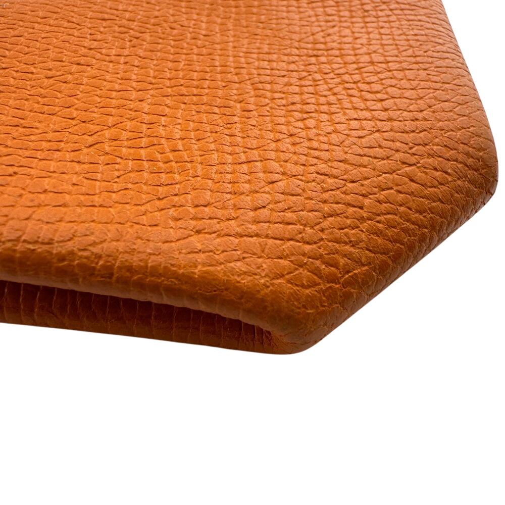 Hermes Porta-moedas Epsom Revan Gado Laranja Epsom Usado