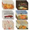 Herbst Erntedank Tischsets Herbstkürbis Ahornblätter Autos Platzsets Saisonale Feiertage Erntedank Platzsets