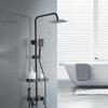 Bathroom Shower Faucet Set Matte Black Wall Mount Rainfall Shower Mixer Tap Bathtub Shower Mixer Tap 3-way Shower Mixer
