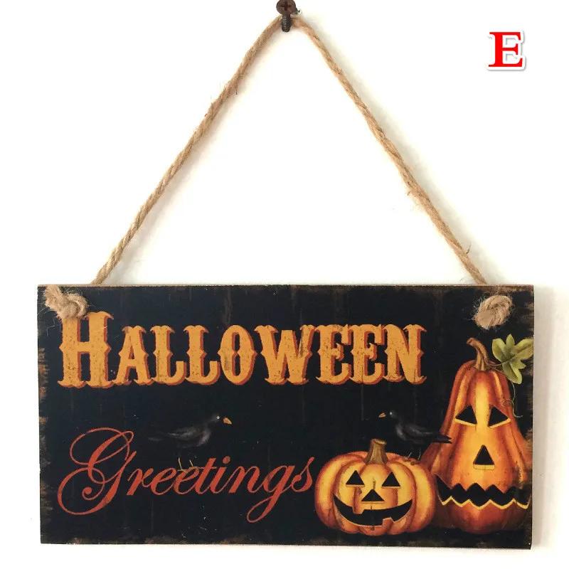 Dekoracja Halloween Wiszące Znaki Dynia Czaszka na Szczęśliwe Halloween Party Wewnątrz Na Zewnątrz Dekoracja Drzwi Ściany