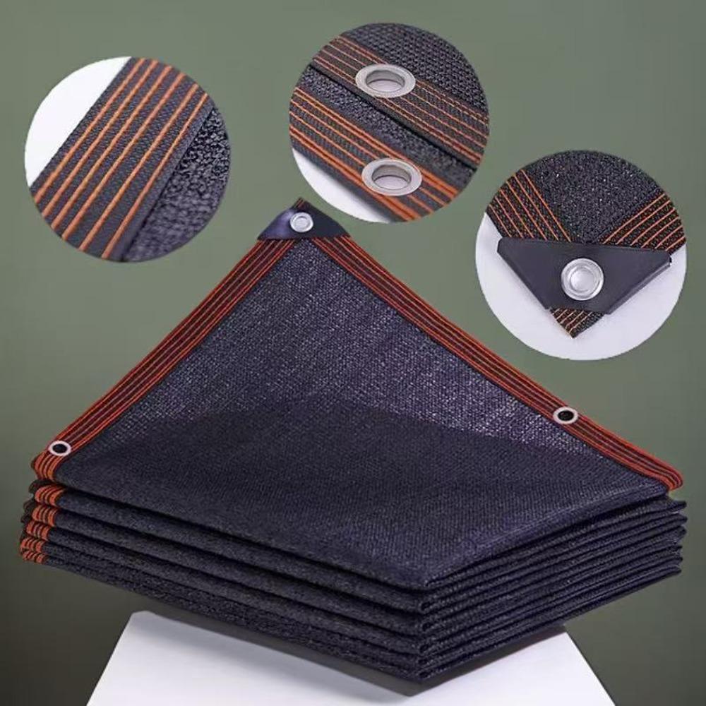 Black Shade Cloth Sunblock Mesh Cover Taped Edge with Grommets, Sun Net for Pergola, Plants Greenhouse, Gardens, Patio, Canopy