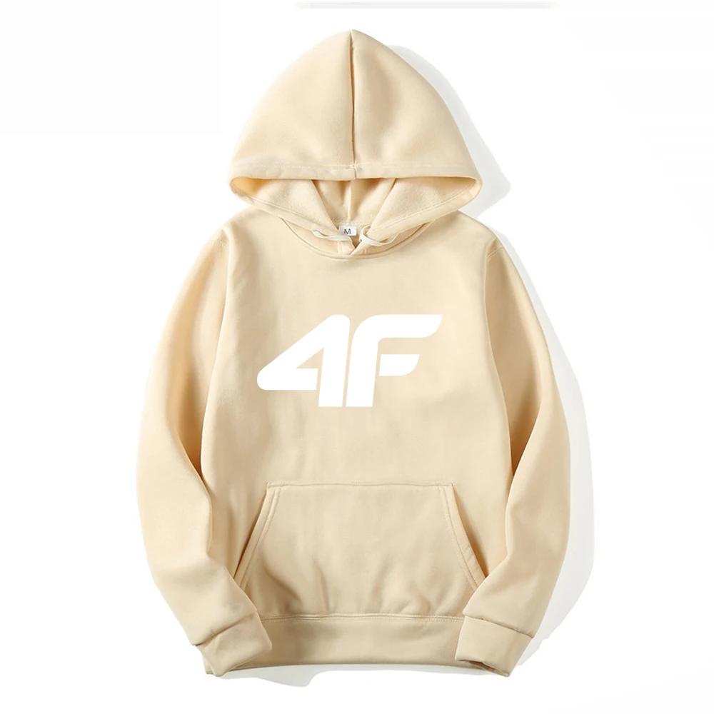 2025 Autumn and Winter New Men's Hooded Sweatshirt Street Fashion 4F Print Simple and Elegant Hooded Shirt with Eco-friendly