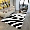 Home Decor Bedroom Mat Zebra Pattern Carpet Living Room Bedroom Soft Carpets Anti -Slip Floor Mats Water Absorption Rugs Tapis