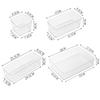 Transparent Modular Storage Box  - Customizable Drawer Trays for Cosmetics, Pens & Small Items, PET Plastic