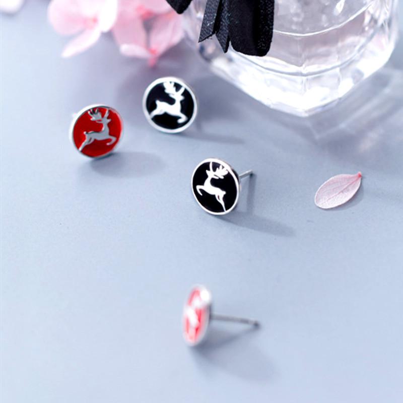 

Серьги-гвоздики «Сладкий лось» - Милые эпоксидные рождественские украшения с животными Red E3234